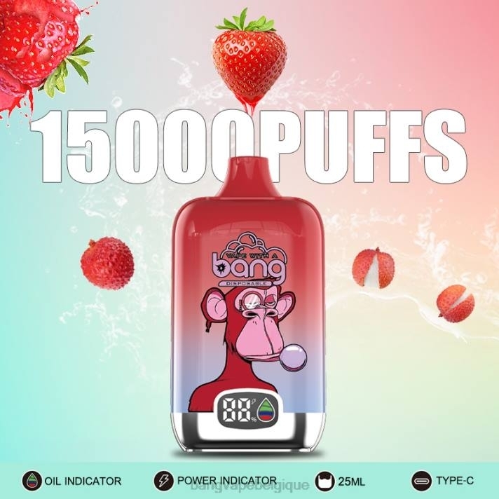 Bang Vape Digital Smart Screen 15000 bouffées 25ml - D4XL11 Vape Gang Belgique jetable