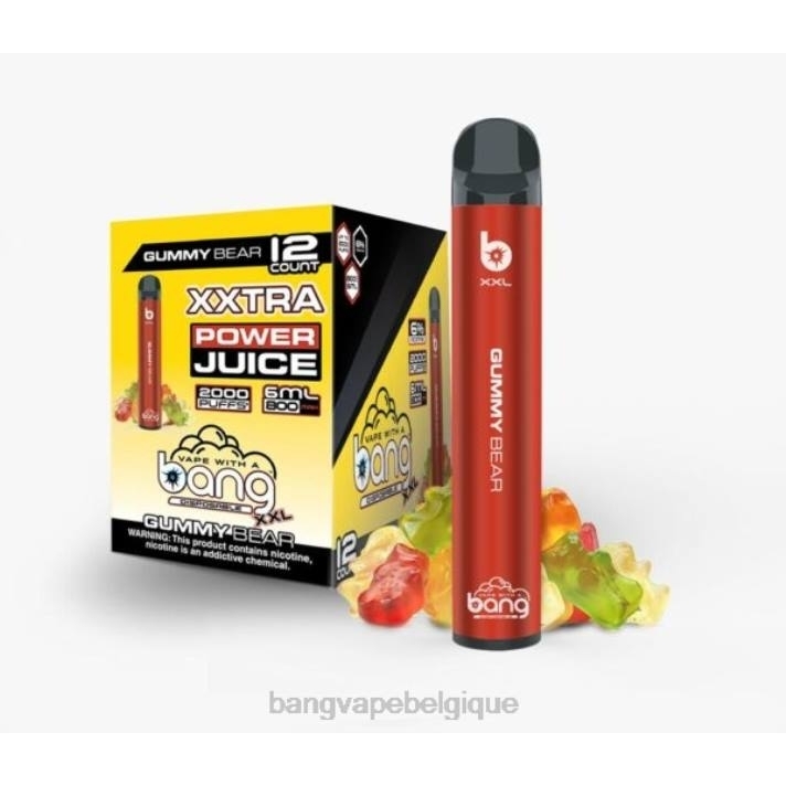 Bang Vape XXL 2000 bouffées - D4XL17 Bang Vape Review ours gommeux