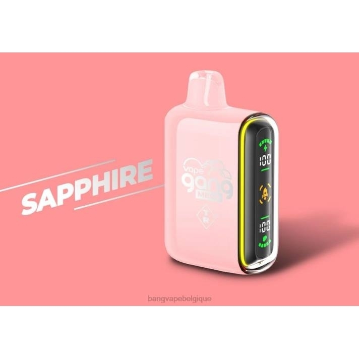 Vape Gang MEGA Vape jetable 20 000 bouffées (boîte de 5) - D4XL59 Bang Vape Review saphir
